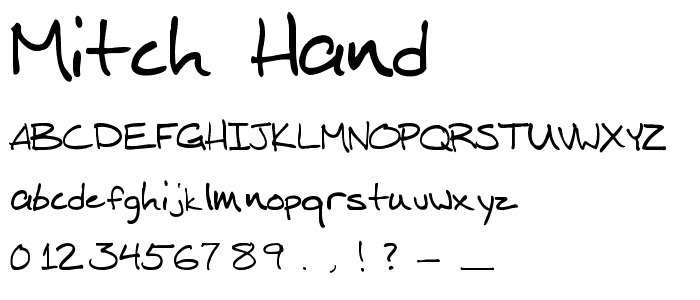 Mitch Hand font